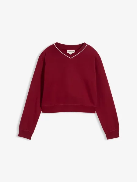 Bluza z czystej bawełny organicznej czerwona