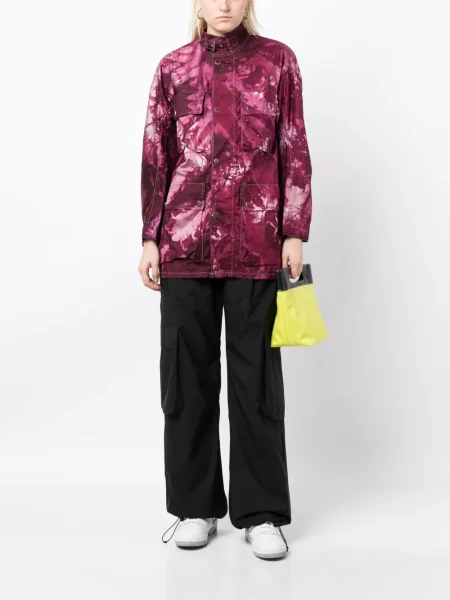 Šilkinis raštuotas striukė Stain Shade violetinė
