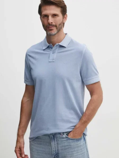 BOSS Orange polo majica Prime modra
