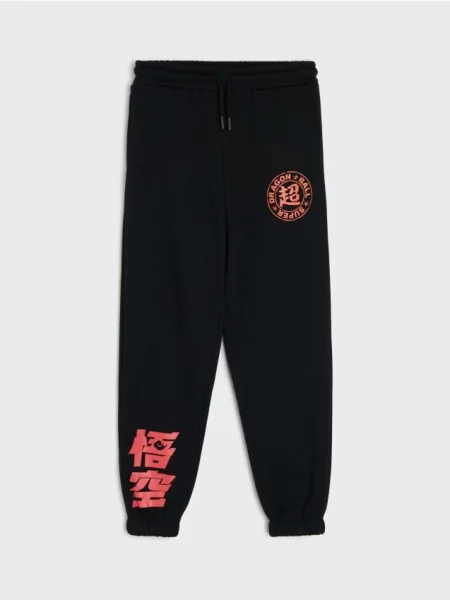 Sinsay Tepláky loose jogger Dragon Ball černá