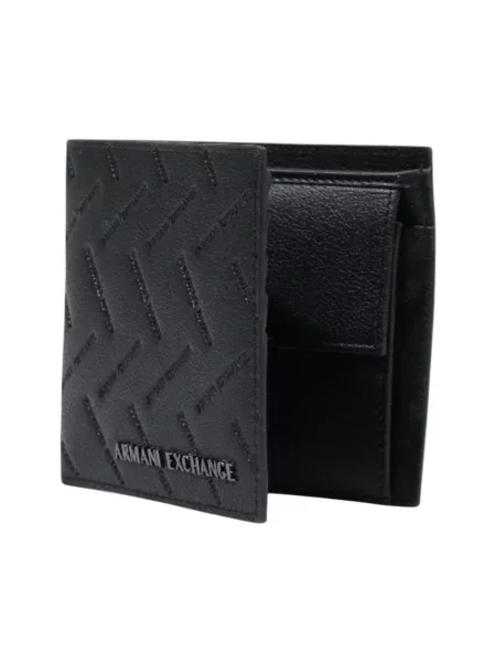 Armani Exchange portfel męski skórzany czarny