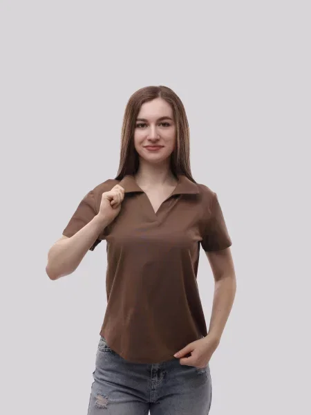 Поло Stream коричневое