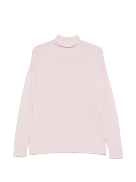 Pulover cu guler înalt heláncă Bompard cu crăpătură roz