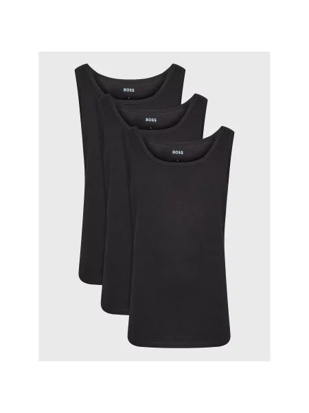 Boss Komplektas: Tank top marškinėliai 3 vnt. Regular Fit juoda