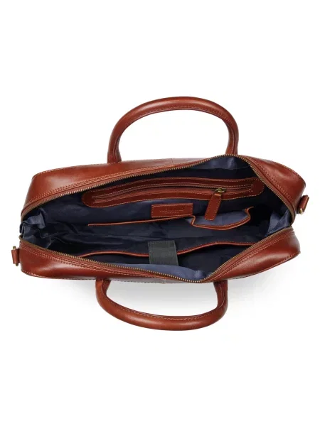 Torba na laptopa Howard London skórzana brązowa