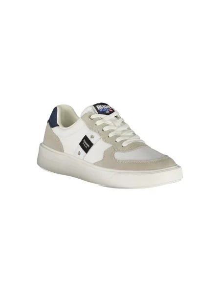 Lniane sneakersy Blauer w miejskim stylu białe