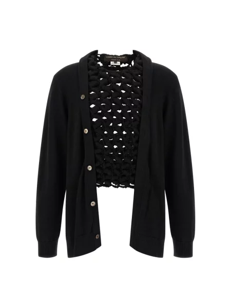 Kardigan Comme Des Garcons wełniany czarny