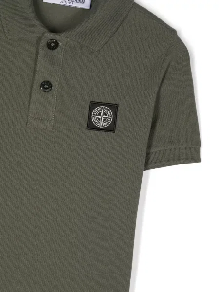 Koszulka polo dziecięca Stone Island zielona