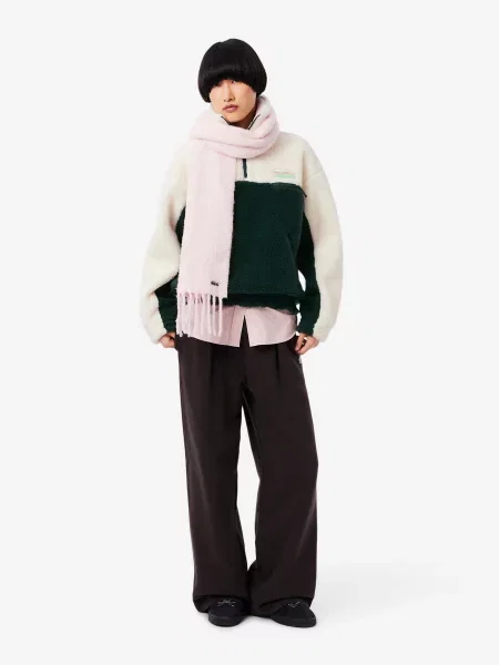 Флисовый свитер Lacoste белый