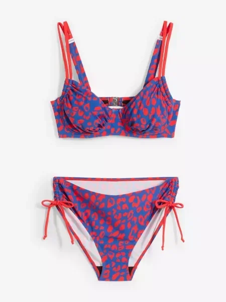 Bikiny s kosticemi souprava červené