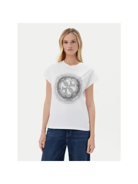 Guess T-Shirt Regular Fit λευκό
