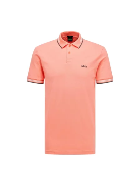 Koszulka polo Hugo Boss z logo klasyczna czerwona
