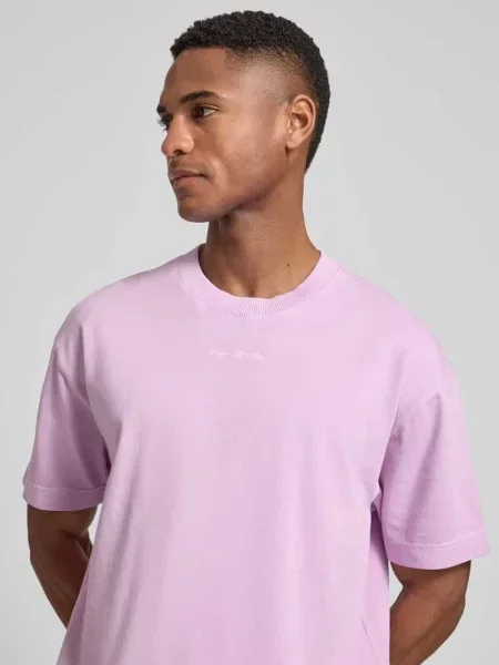 T-shirt o kroju relaxed fit z czystej bawełny Marc O'polo niebieska