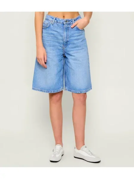 HUGO De blugi pantaloni scurți albastru