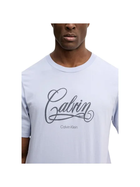 Tricou Calvin Klein Jeans albastru
