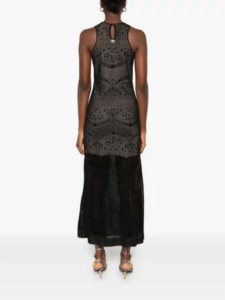 Rochie midi Twinset ajurata negru
