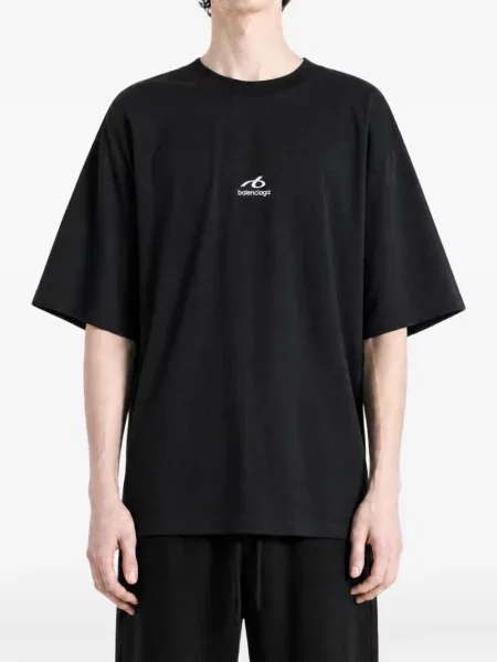 Koszulka Balenciaga z nadrukiem czarna