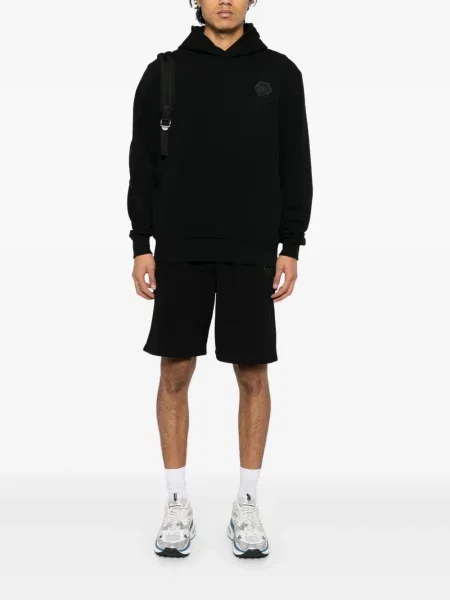 Hanorac cu glugă Philipp Plein cu imagine negru