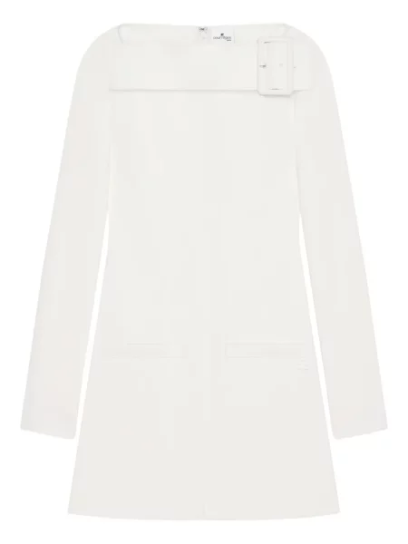 Rochie maxi Courreges cu cataramă lungă de costum alb