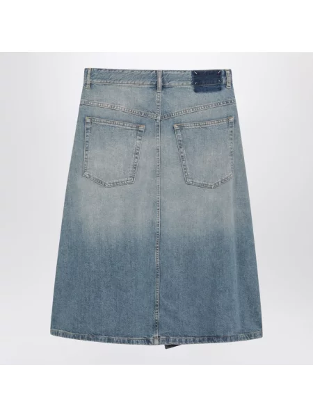 Spódnica jeansowa Maison Margiela kopertowa niebieska