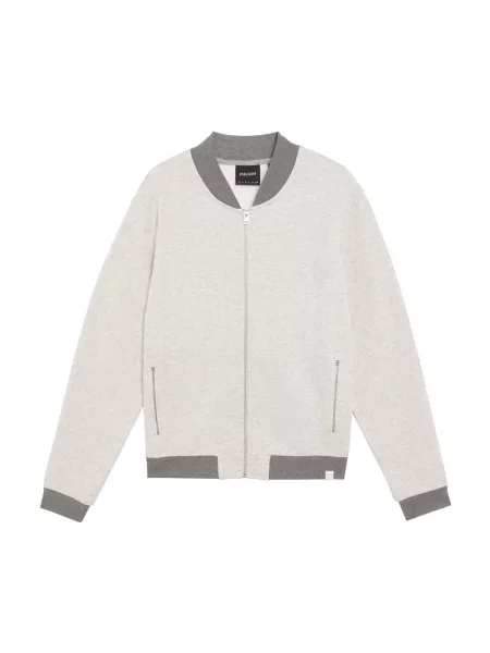 Kurtka bomber Lyle & Scott z dżerseju szary