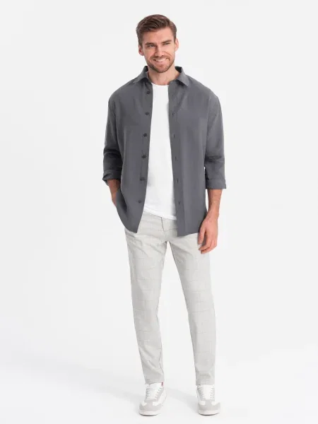 Klasické kalhoty Ombre béžové