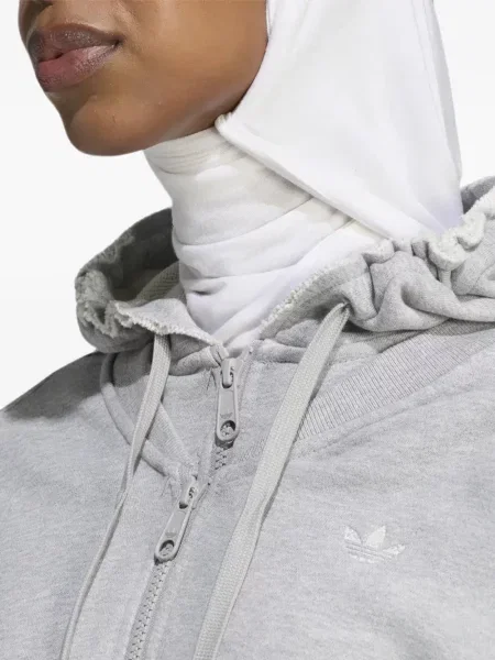 Hanorac cu glugă Adidas gri