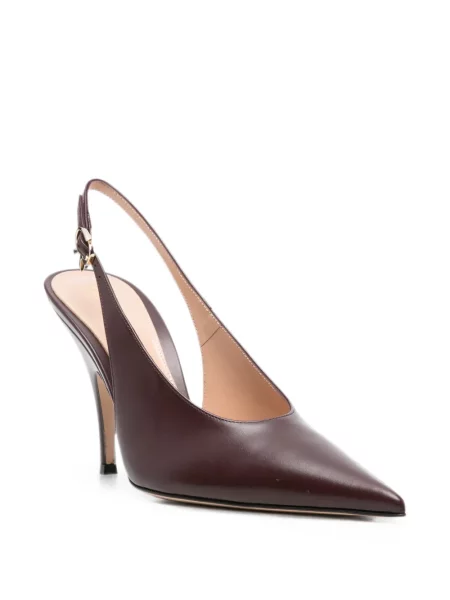 Pantofi cu toc Gianvito Rossi slingback roșu
