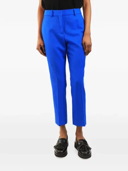 Pantaloni Victoria Victoria Beckham albastru
