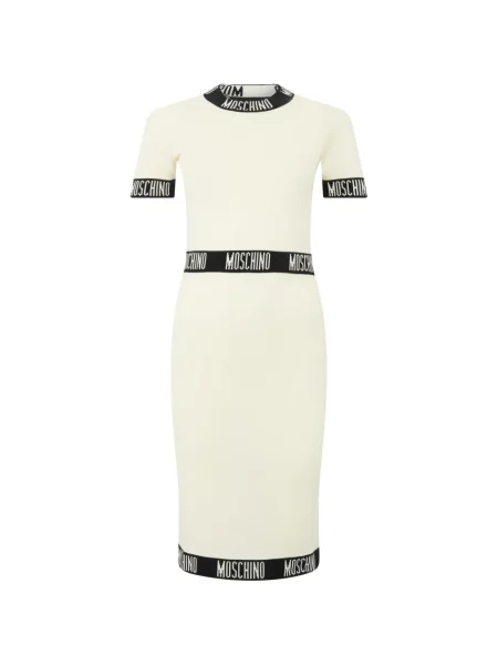 Rochie midi Moschino de lână cu autograf
