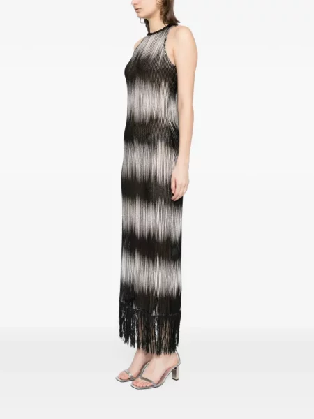 Rochie maxi Tessitura cu legături negru