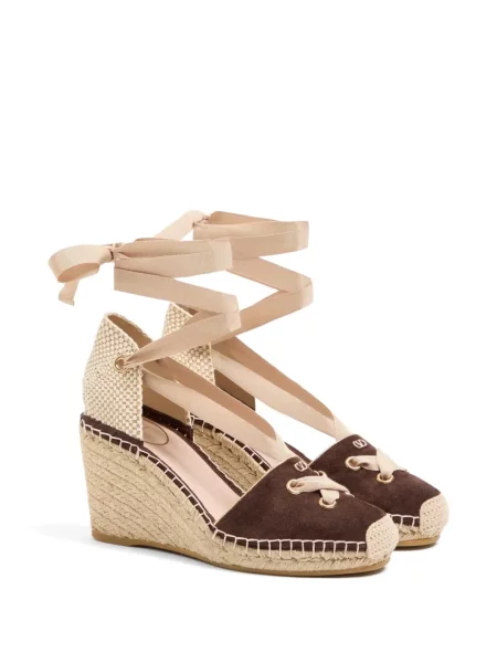 Espadrile Valentino Garavani din piele maro