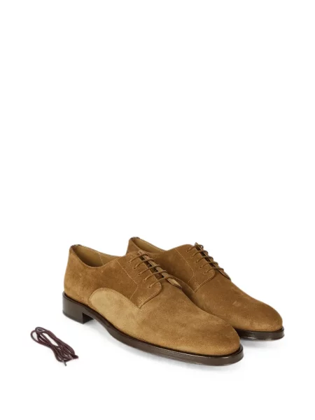 Pantofi Paul Smith din piele de căprioară maro