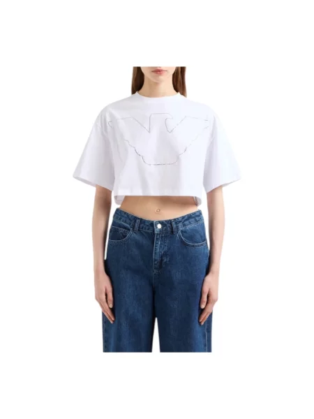 Koszulka Emporio Armani z krótkim rękawem biała