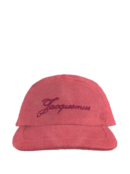 Șapcă Jacquemus cu broderie roșu