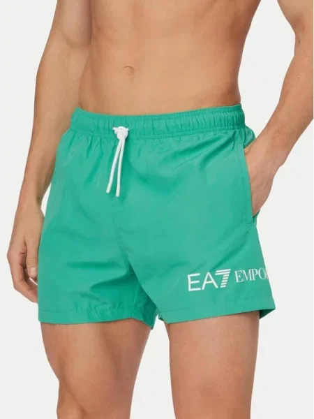 Emporio Armani Pantaloni scurți pentru înot verde