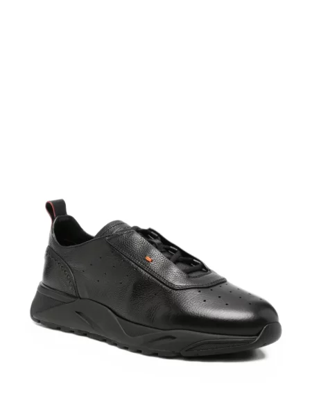 Sneakerși Santoni din piele negru