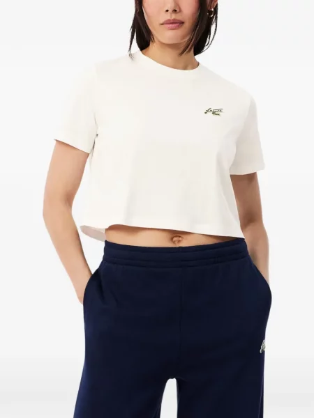 Decupat tricou Lacoste cu aplicații