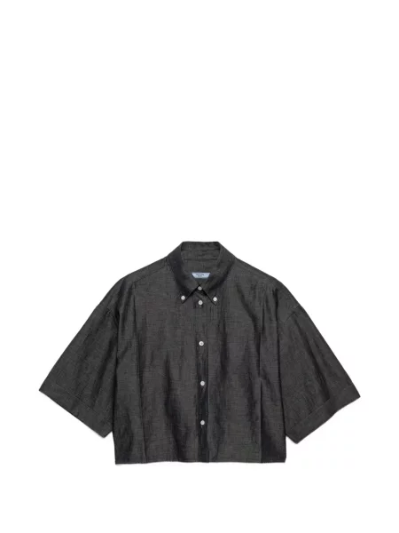 Krótka koszula Prada niebieska