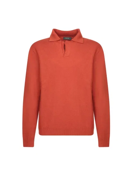 Sweter Zanone pomarańczowy