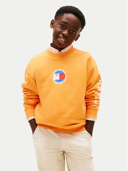 Tommy Hilfiger Суитшърт Smiley Flag оранжев