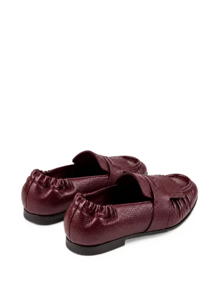 Pantofi loafer Anips cu franjuri din piele roșu