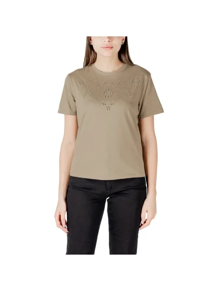 Tricou Jacqueline De Yong cu broderie negru