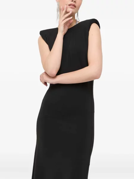 Rochie maxi Patrizia Pepe cu umeri cu spatele deschis de costum negru