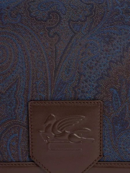 Jacquard torba Etro s paisley uzorkom plava