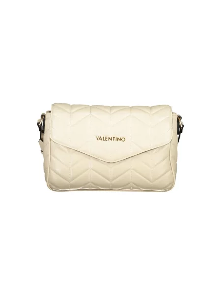 Lniana torebka crossbody Valentino By Mario Valentino beżowa