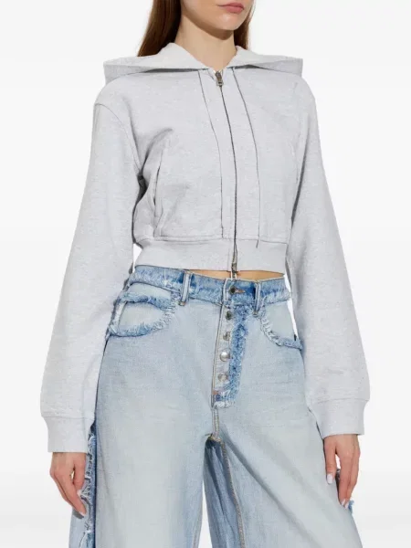 Decupat hanorac cu glugă Alexander Wang gri