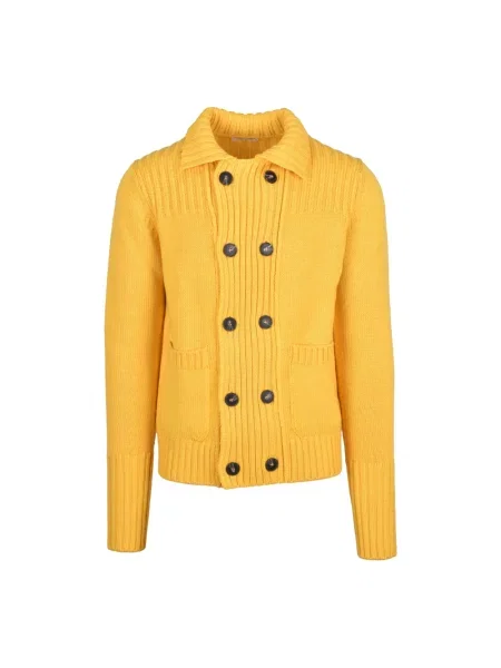 Sweter Kangra dwurzędowy żółty