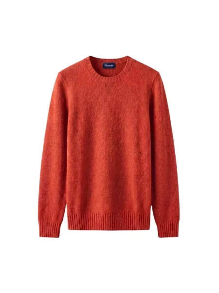 Sweter Drumohr wełniany pomarańczowy