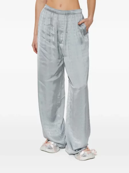 Pantaloni Balenciaga cu imagine albastru